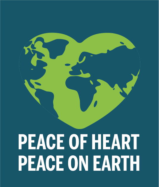 Logo av Peace Of Heart Peace On Earth förenningen.